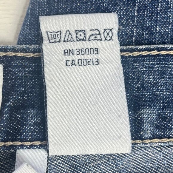 Calvin Klein Lean Cuffed Jeans Womens Size 10 Dark Wash Cropped - Picture 9 of 10